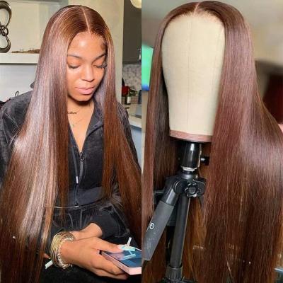 China Body Wave Wholesale High quality cheap indian virgin 30 40 inches hd lace front human hair wigs for black women for sale