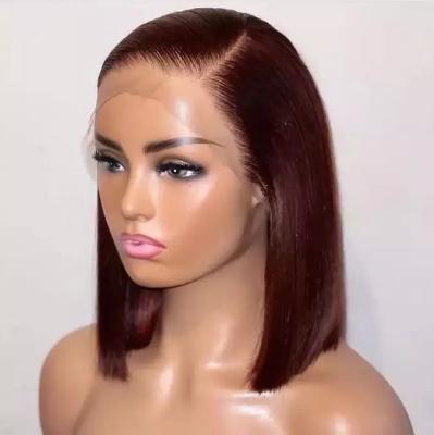 China Body Wave 13x4 13x6 hd lace frontal short bob wigs human hair lace front wigs for black women cuticle aligned hair for American women for sale