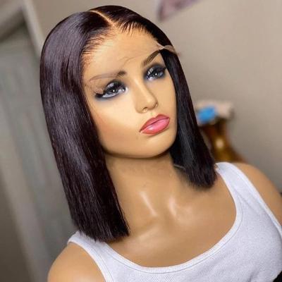 China Body Wave Wholesale Raw Peruvian Virgin Hair Short Bob Wigs Human Hair Lace Front Hd Lace Frontal Wigs for black women for sale