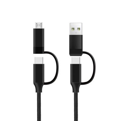 China Fast Charging Speed Multi Charging Cable Charging cable PD 60W Type C Micro USB Port Connectors Compatible Cell Phones Tablets for sale