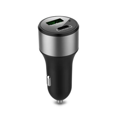 China Fast Charging Speed 63W USB C Car Charger PPS Adapter PD45W QC3.0 Dual Port Charger for sale