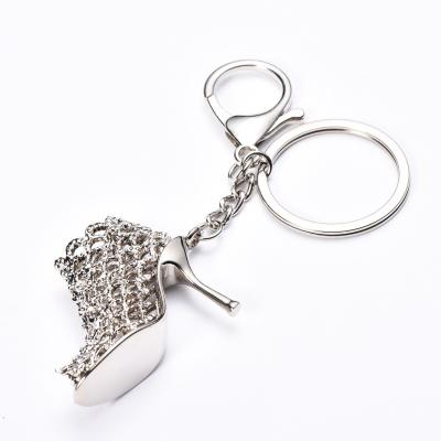 China Europe High Heel Shoes Custom Metal Fashion Mini Logo Key Chain for sale