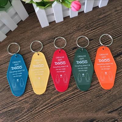 China Souvenir Gifts Fan Gift Motel Acrylic Custom Hotel Key Chain for sale