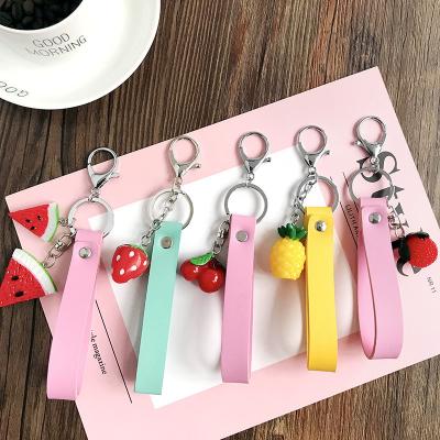 China Souvenir Gifts Acrylic Watermelon Fruit 3D Key Chain for sale