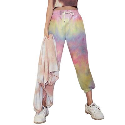 China High Waist Ladies Tie Dye Plus Size Jogger Pants for sale