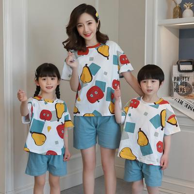 China mommy and me cotton pajama sets summer pajamas for women girl and boy for sale