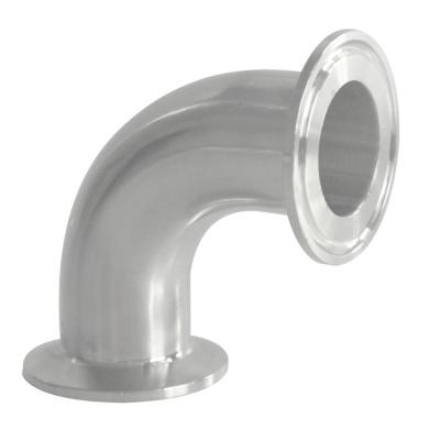 China Sanitary Type 304 Quick-fits Mandrel Elbow 316L Stainless Steel Right Angle Joint Elbow Stainless Steel Flange Mirror for sale