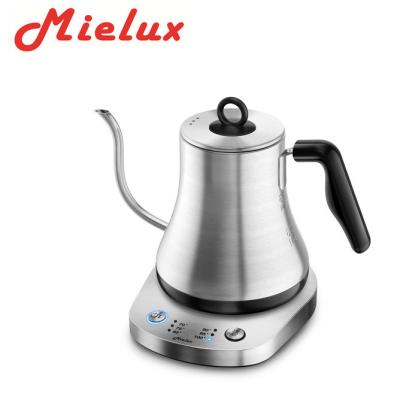 China 360 Degree Low Neck Rotation Thermostatic Kettle Goose Water Heater Desktop Electric Coffee Kettle for sale