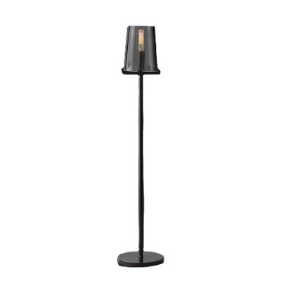 China Simple Modern Table Lamp Glass Shade Led Bedroom Bedside Desk Lights for sale