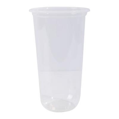 China High And Low Temperature Resistance Bubble Tea Cups 16 Ounce 24 Ounce 360ml 500ml 700ml U Shape Clear PP Plastic Plastic Cup for sale