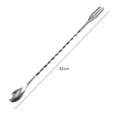 China Viable Stainless Steel Bar Kit Milk Tea Bartender Cocktail Stirrer With Longer Handle Bar Spoon for sale