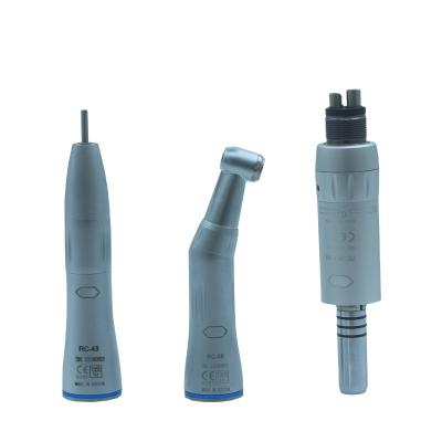 China Dental Low Speed ​​Handpiece Metal Versus Angle Straight Nose 2/4 Holes Air Motor Dental Low Speed ​​Handpiece Sets Inner Water Spray for sale