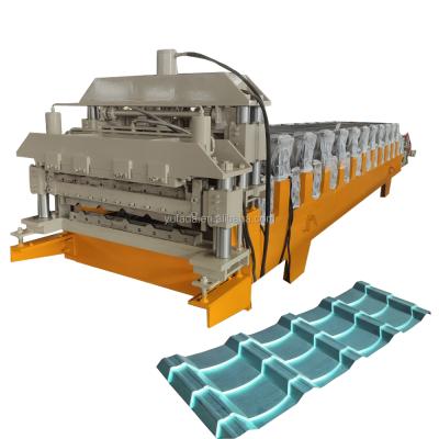 China Building Material Shops YUFA 2021 Steel Automatic Glazed Color Tile Roof Panel Roof Tile Machine Glazed Roll Forming Machine for sale