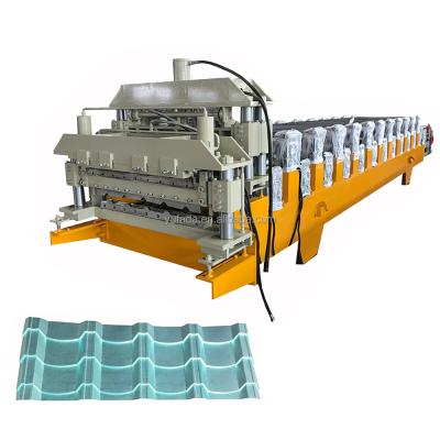 China Building Material Shops Double Layer Roll Forming Machine Glazed Tile And Roof Tile Making Machine For Malaysia for sale