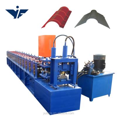 China Building Material Shops Aluminum Metal Roofing Ridge Cap Roll Forming Machine for sale