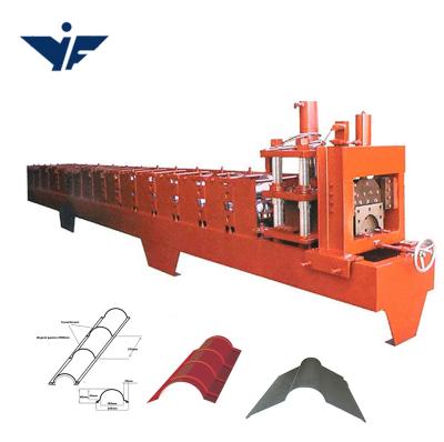 China Building Material Stores Roofing Roll Forming Machine Roof Tile Ridge Equipment Former Profile for sale