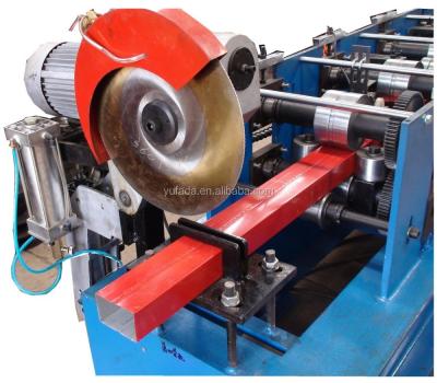 China Building Material Shops YUFA Delta PLC Control Flight 2022 Saw Cutting Tube Cold Rolling Machine Forming Downspouts for sale