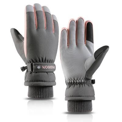 China Hot Sale Winter Sports Waterproof Custom Driving 3m Black Cotton Thermal Ski Glove for sale