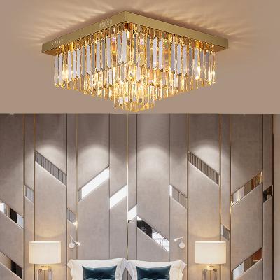 China Modern Contemporary Classic Decoration Pendant Lights Chandelier K9 Led Crystal Modern Home Gold Luxury for sale