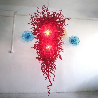 China % Modern Decorative Hanging Chandelier Lamp Living Room Art Decor Hand Blown Crystal Glass-Glass Led Pendant Light for sale