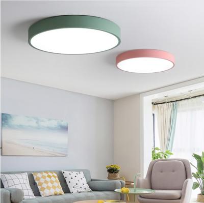 China Modern Sky Ceiling LED Alloy Round Super Slim LED Lamp LED Ceiling Lights Macaron Light for sale