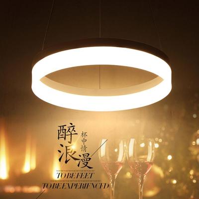 China Modern Art Unique Modern LED Pendant Lights Acrylic Round Circle LED Pendant Light for Home Hotel Indoor Decoration for sale