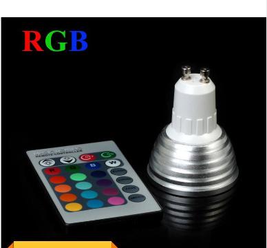 China Wholesale 5W RGB LED Aluminum STL Spotlight GU10 E27//E14/MR16 16 Color Hi-Tech LED Lamp Spot Light + IR Remote Control Free Shipping for sale