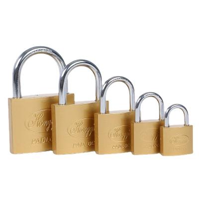 China 20mm Free Sample Padlock 70mm 73MM Iron Imitation Copper Padlock 90MM 90MM With Your Logo for sale