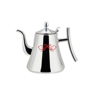 China Cheap Viable DF Trading House Price Stainless Steel Coffee Kettle With Filter Goose Neck Teapot Water Kettle Mirror Oil Polishing Pot for sale