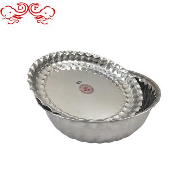 China New Factory Viable Hot Sale Home Trade DF Design Stainless Steel Mixing Bowl With Lid Wash Basin Universal Serving Dish Deep for sale