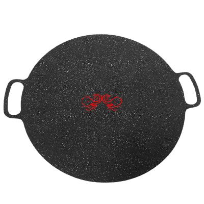 China DF Chamber of Commerce Clean Top Selling Non Stick Grill Pan Korean Roasting Filters Round Barbecue Iron Pan Multi-Use for sale