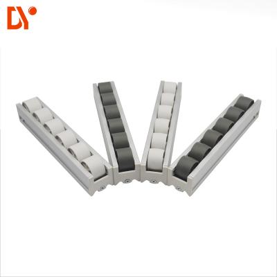 China Aluminum Flow Roller Track Hardware 4000mm Standard Length For Sliding Shelf System for sale