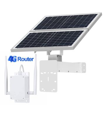 China 4G WiFi Router External Antenna 2.4GHz WiFi 30W 20Ah Solar Panel Outdoor Solar Panel Day and Night Work 4G WiFi Router for sale