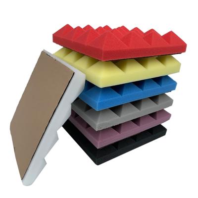 China Highly Efficient Sound Absorption Dongguan Pyramid Form Acoustic Foam Panels Adhesive For Room And Stuido Room for sale