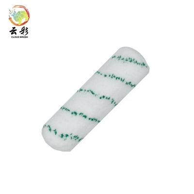 China Light Green Paint 9inch Double Stripe Microfiber Paint Roller Paint Roller Brush for sale