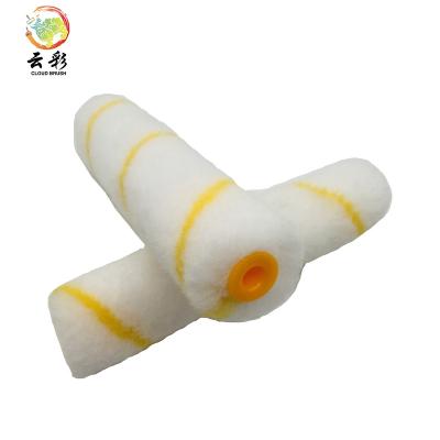 China Customized 6 Inch Mini Paint Roller Brush Manufacturer DIY Grade Drop Roller Brush Hot Selling American Style Yellow Stripe Shipping for sale