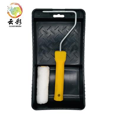 China 3 Pcs 100mm Euro Style Paint Tray Set Best Quality Euro Style Paint Roller Brush Grade Industrial Paint Tray for sale