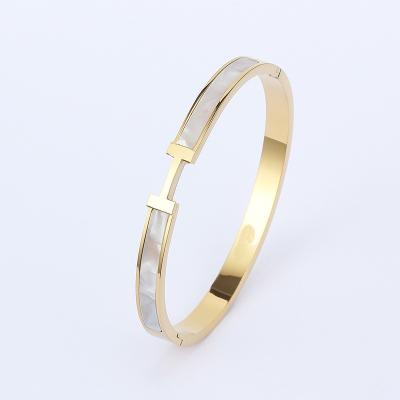 China Luxury Brand Jewelry Letter H Stainless Steel Bangle Bracelet Lead Free Nickel Free Rope Bracelet For Women Brand Bracelet Designer Jewelry Catalog for sale