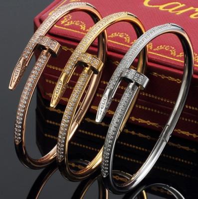 China Luxury Brand Jewelry Love Screw Nail Stainless Steel Bangle Lead Nickel Free Bangle For Women Brand Bangle Designer Jewelry Catalog for sale