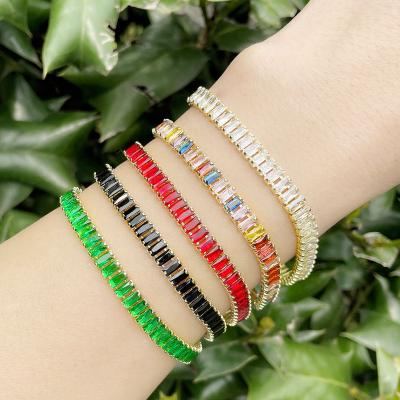 China New Arrivals Fashion Jewelry Lead Free Nickel Free Zircon Beaded Accessories Women Tennis Bracelet for sale