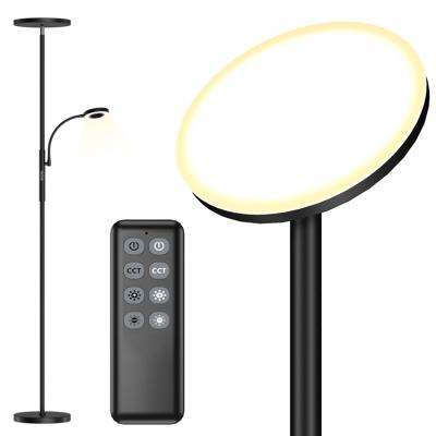 China Modern Luxury Background Remote Control Dimmable Flashlight Floor Lamps for sale