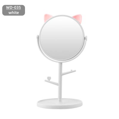 China Customized Hot Selling LED Dressing Table Mirror HD Table Lighted Makeup Mirror Touch Dimmer Adjustable Mirror for sale