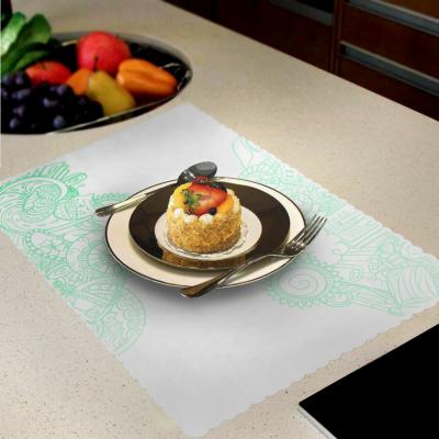 China OEM ODM workable custom printing in meal sublimation table square paper stock paper place mats for sale