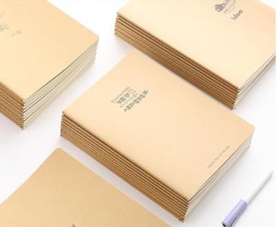 China Custom Eco Kraft Paper Cover Journal Notebook School Notebook Notebook Wallet for sale