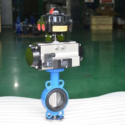 China Marine Pneumatic Wafer Butterfly Valve Normal Temperature DN50-2000 Water Regulating Valves for sale