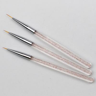 China NAIL High Quality Nail Brushes Nail Liner Brush Acrylic Paint Brush With Crystal Handle for sale