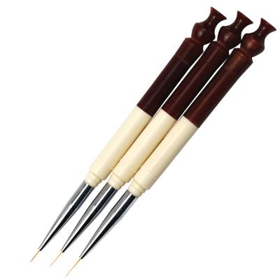 China 3PCS NAIL Nail Brushes Nail Art Liner Brushes Painting Pen with Plastic Handle for sale