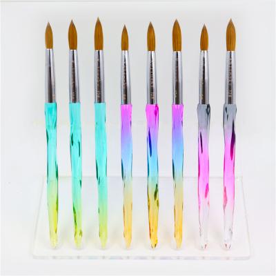 China NAIL Kolinsky Acrylic Nail Art Brush Set Gel Nail UV Paint Brush Pen Coating Brush Nail Salon Home Art for sale