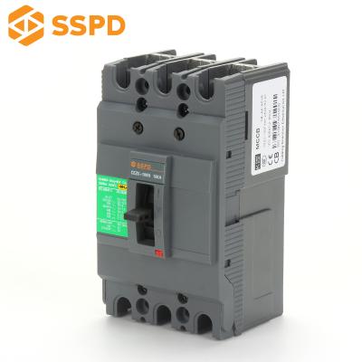 China SSPD Brand Full Cast Type 100N 100 Amp 3P MCCB 36kA Case Circuit Breakers CEZC High Breaking Capacity for sale