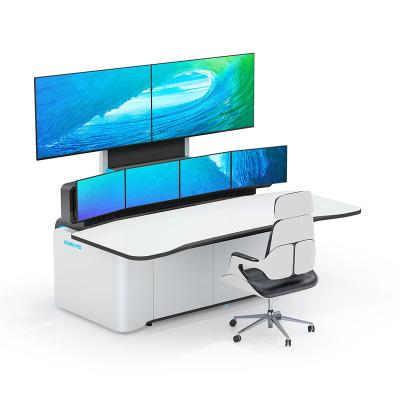 China Modern Design Modern Security Rack Control Room Console Smart Workstation Custom CCTV Consoles Furniture for sale